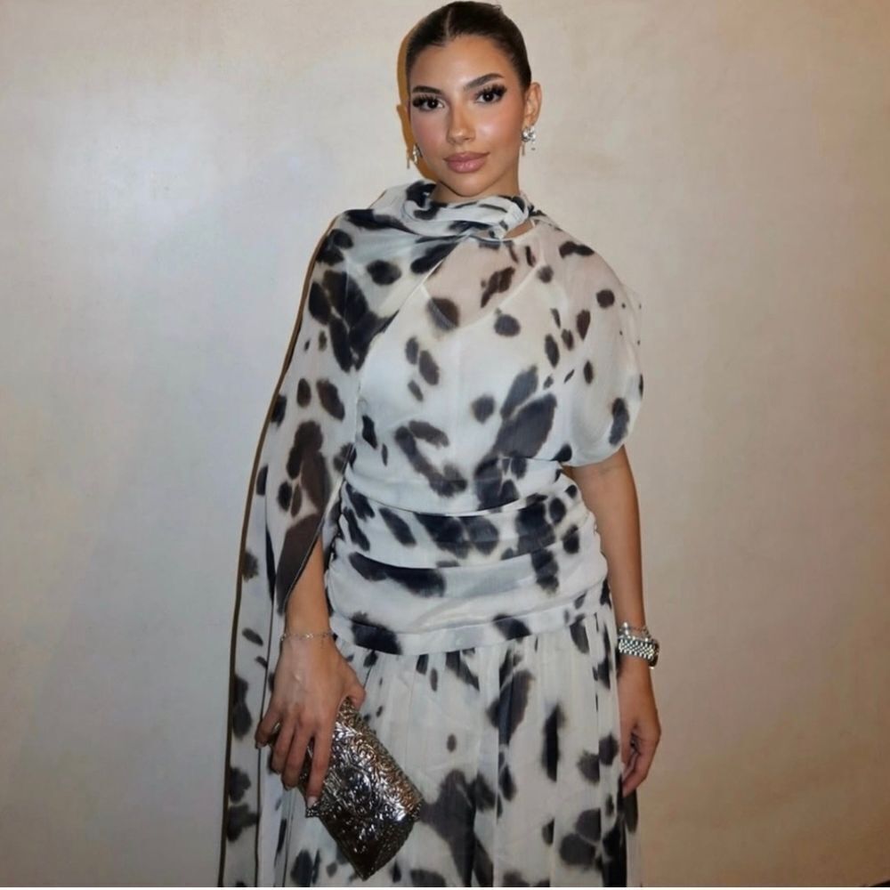 NWTβZARA ANIMAL PRINT VOLUMINOUS DRESS ZWβCOLLECTION - Picture 2 of 15